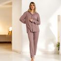 Pyjama Pantalon & Manches Longues, Admas 62617-MOKA
