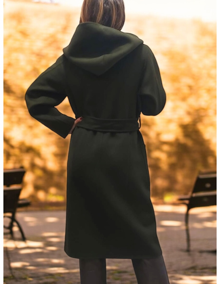 Manteau Laine Long à capuche, Lou Andrea LOU430773-BRONZE