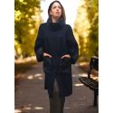 3/4 Buttoned Coat in Wool and Mink, Lou Andrea SUN-7768