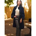 3/4 Buttoned Coat in Wool and Mink, Lou Andrea SUN-7768