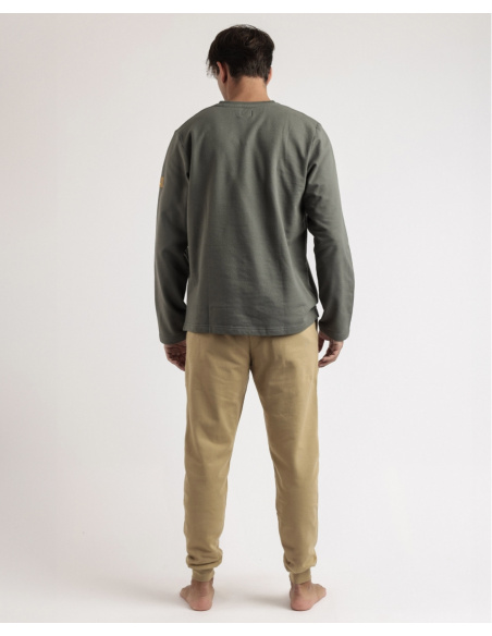 Long Sleeve Pyjamas, 62777-CAQUI