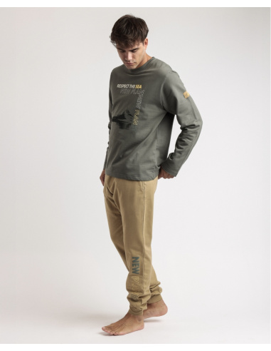 Long Sleeve Pyjamas, 62777-CAQUI