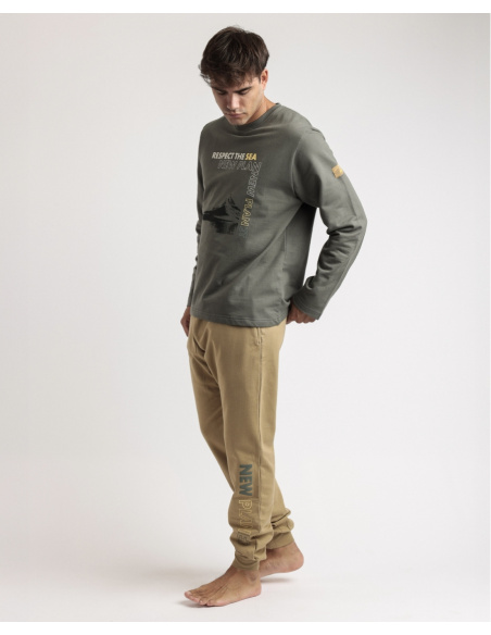 Long Sleeve Pyjamas, 62777-CAQUI