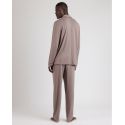 Pyjama Pantalon & Manches Longues, Admas 62773-MOKA