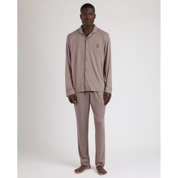 Pyjama Pantalon & Manches Longues, Admas 62773-MOKA 2