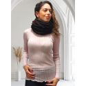 Tubular scarf in extrafine wool and pure silk, Oscalito 3435-338