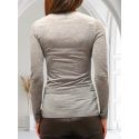Pull Manche Longue Modal, Cachemire Lurex, Moretta 5896LUX-GRIGIO