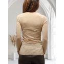 Pull Manche Longue Modal, Cachemire Lurex, Moretta 5896LUX-BEIGE