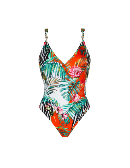 Maillot de Bain 1 Pièce Nageur Maintien Ouvert, Echappée Libre - Tropic, Lise Charmel ABB6987-ET