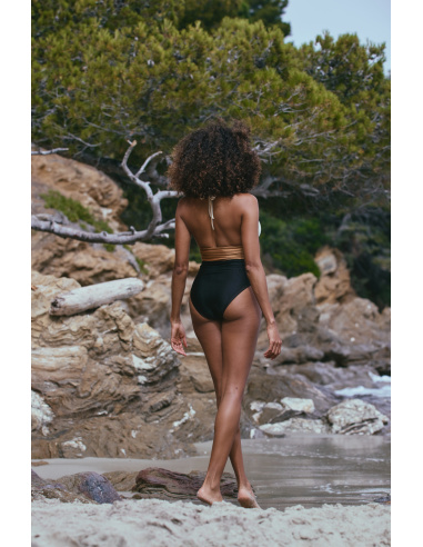 Maillot de Bain 1 Pièce Tricolore & Bijoux Doré, Ambre, Marjolaine 6AMB4702-3504