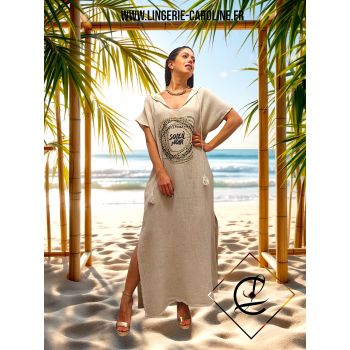 Robe Sahel, Soleil Noir, ROBESAHESOL-BEIGE