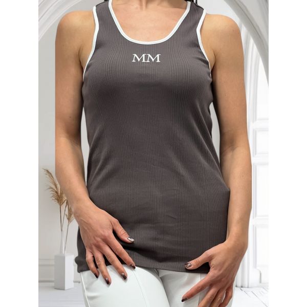 Tee-Shirt Sans Manches, Sax, Max Mara SAX-003