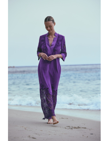 Tunique Longue de Plage molleton coton dent, Aphrodite, Marjolaine 6APH3003-0086