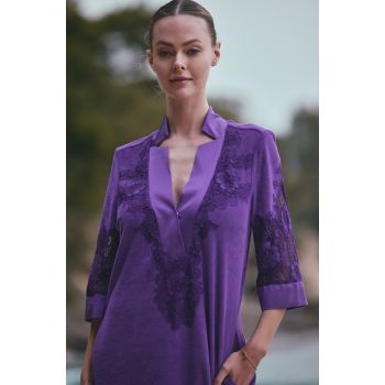 Tunique Longue de Plage molleton coton dent, Aphrodite, Marjolaine 6APH3003-0086 2