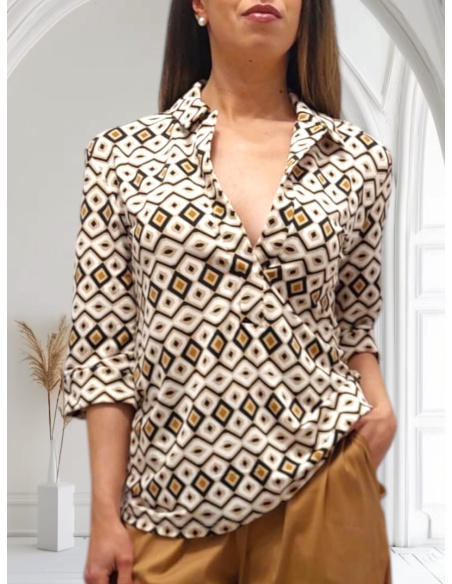 Polo Manches 3/4, Prugna - Vieux Rose, Max Mara PRUGNA-004