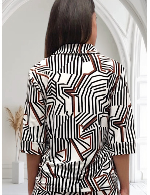 Polo Manches 3/4, Prugna - Noisette Ligne, Max Mara PRUGNA-001 2