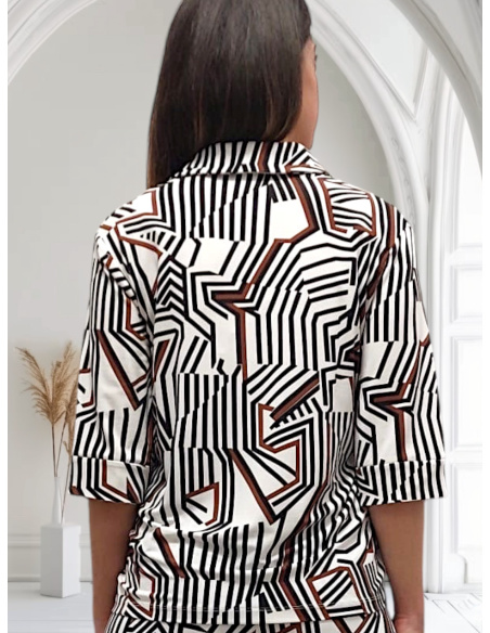 Polo Manches 3/4, Prugna - Noisette Ligne, Max Mara PRUGNA-001