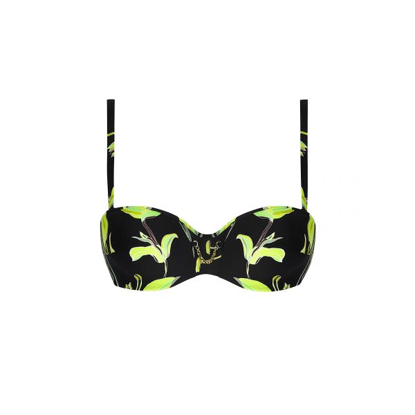Haut de Maillot de Bain Bandeau coque, Fleurs de Nuit - Luciole, Lise Charmel ABB5088-NL
