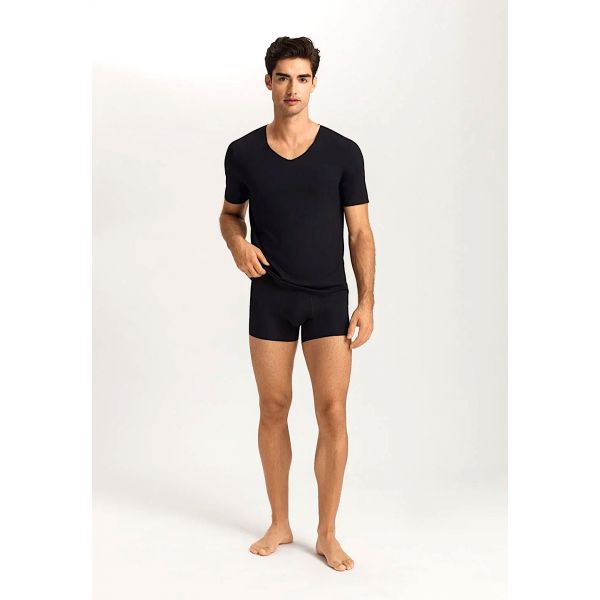 Short-Sleeved V-Neck T-Shirt, Clean Cut, Hanro 073251-0019