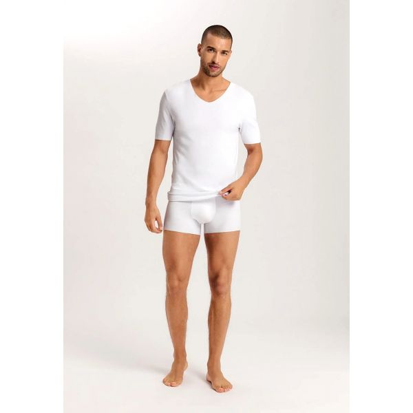 Short-Sleeved V-Neck T-Shirt, Clean Cut, Hanro 073251-0101