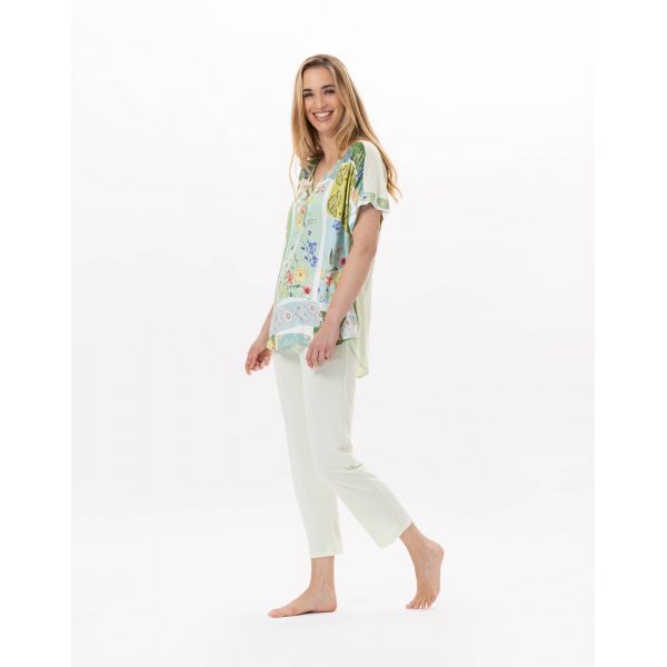 Pajamas, Esterel, Le Chat ESTEREL902-WATER GREEN