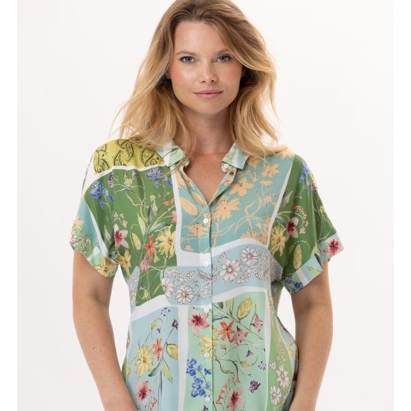 Shirt, Esterel, Le Chat ESTEREL905-WATER GREEN