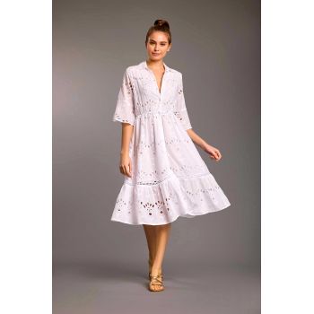 Robe Courte Manche 3/4, Vera, Iconique IC25-005-WHITE 2