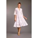 Midi Dress 3/4 Sleeves, Vera, Iconique IC25-005-WHITE