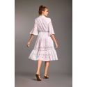 Midi Dress 3/4 Sleeves, Vera, Iconique IC25-005-WHITE