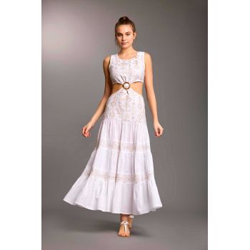 Robe Longue Débardeur, Pia, Iconique IC25-017-WHITE 2