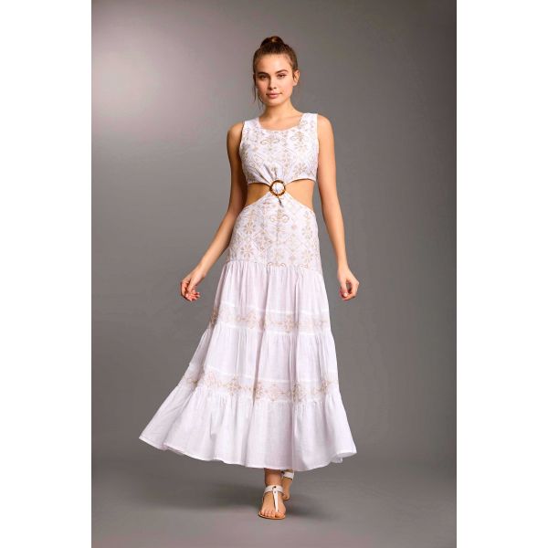 Robe Longue Débardeur, Pia, Iconique IC25-017-WHITE