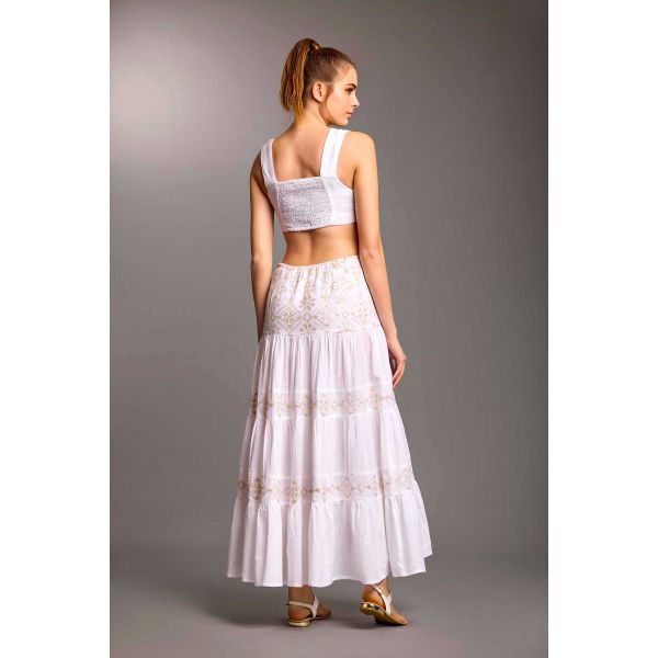 Robe Longue Débardeur, Pia, Iconique IC25-017-WHITE