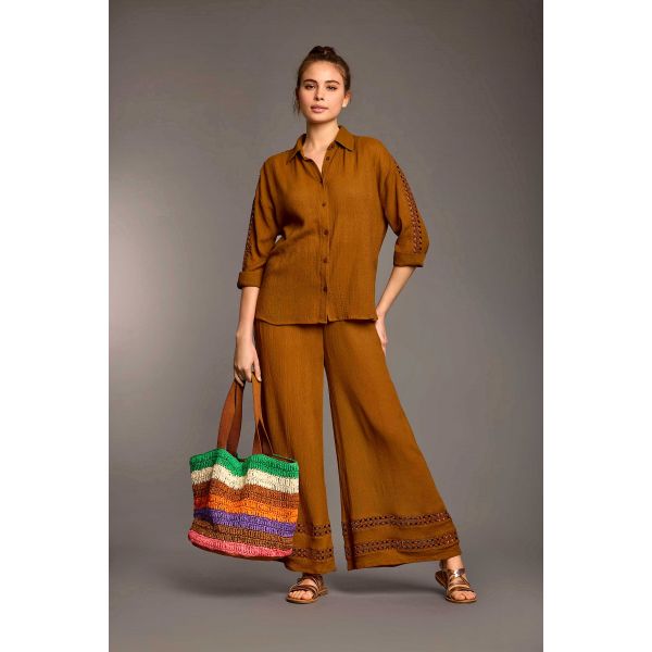 Ensemble en Crépon, Rita/Palazzo, Iconique IC25-112/113-BOWN