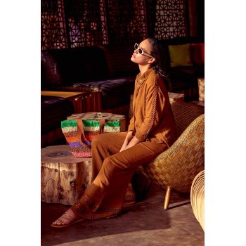 Ensemble en Crépon, Rita/Palazzo, Iconique IC25-112/113-BOWN