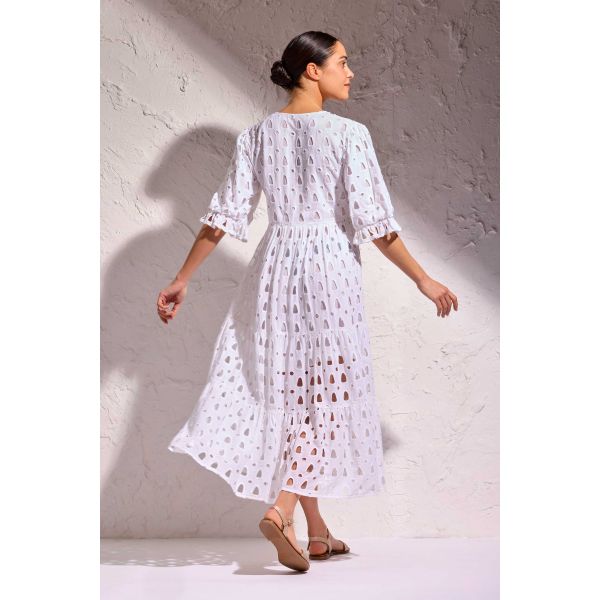Long Dress, Alicudi, David DB25-003-WHITE