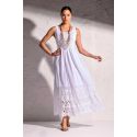 Robe Longue Sans Manches, Bali, David DB25-007-WHITE