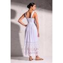 Robe Longue Sans Manches, Bali, David DB25-007-WHITE