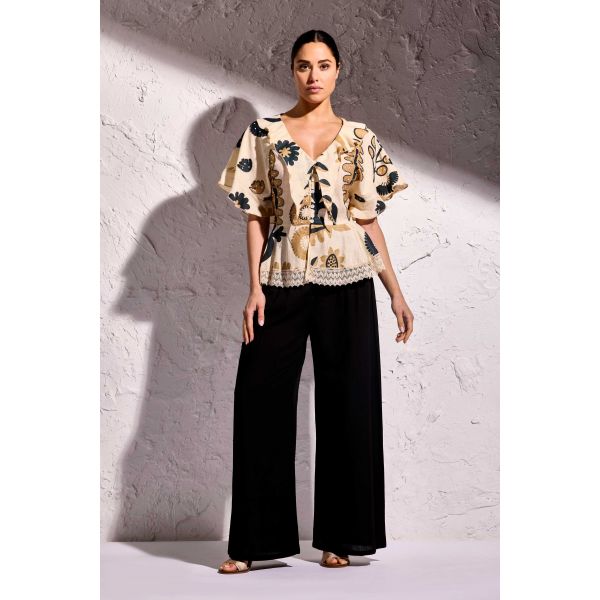 Pantalon, Palazzo, David DB25-045-BLACK