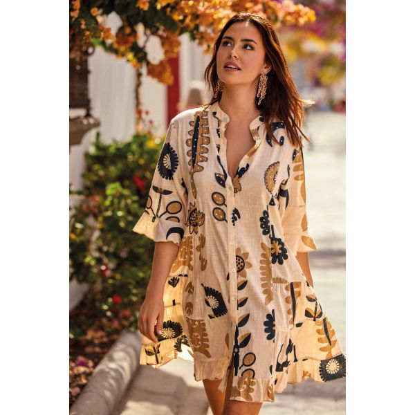 Short Shirt Dress, Tulip, David DB25-088