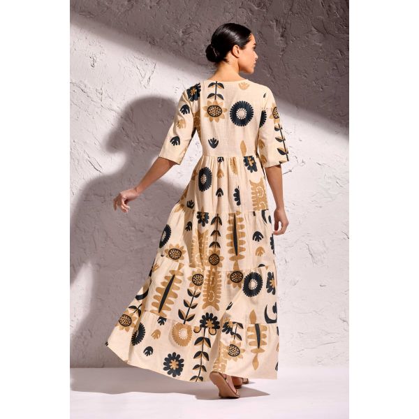 Long Dress with Short Sleeves, Annalisa, David DB25-089