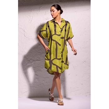 Robe Liquette Boutonnée, Hope, David DA25-128-LIME 2