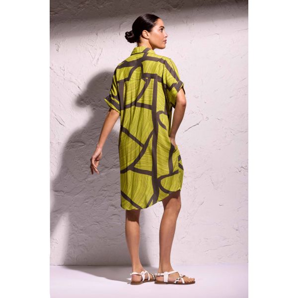 Robe Liquette Boutonnée, Hope, David DA25-128-LIME