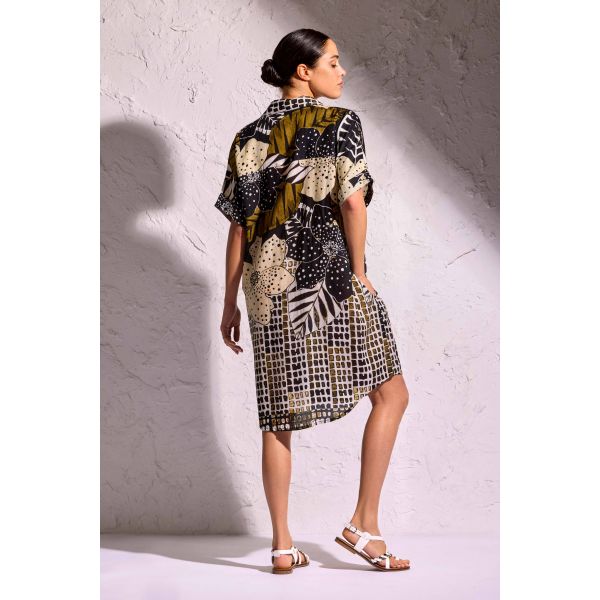 Robe Boutonnée Manches Courtes, Hope, David DA25-163