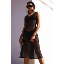 Robe Longue en Maille Sans Manches, Nicole, Vacanze Italiane VI25-158-BLACK