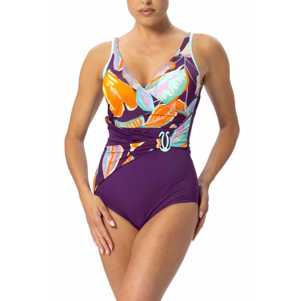 Maillot de Bain 1 Pièce, Mykonos,  Miradonna MI25-031-PURPLE