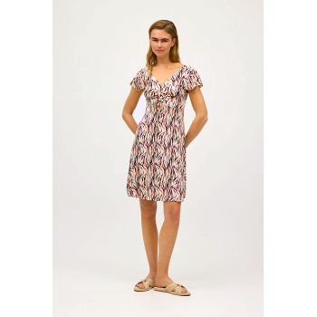 Short Printed V-Neck Dress, Maui, Ysabel Mora 86138