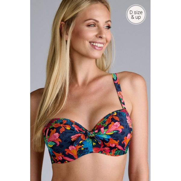 Haut Maillot de Bain Balconnet DàF, Thalassa-Print Blue, Marlies Dekkers 372201