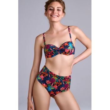 Bas de Maillot de Bain Taille Haute, Thalassa-Print Blue, Marlies Dekkers 37224