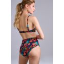 Bas de Maillot de Bain Taille Haute, Thalassa-Print Blue, Marlies Dekkers 37224