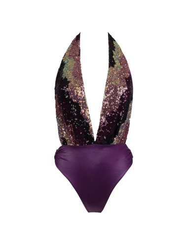 Maillot de Bain 1 Pièce, Fascioni Purple Foil, Aquadicocco AQ83225AU